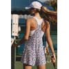 Ekouaer Rompers for Women Summer Casual Sleeveless Short Overalls Boho Spaghetti Strap Shorts Jumpsuit with Pockets(Pink Apricot Floral)