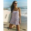 Ekouaer Rompers for Women Summer Casual Sleeveless Short Overalls Boho Spaghetti Strap Shorts Jumpsuit with Pockets(Pink Apricot Floral)