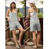 Ekouaer Rompers for Women Summer Casual Sleeveless Short Overalls Boho Spaghetti Strap Shorts Jumpsuit with Pockets(White Daisy Floral)