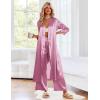 Ekouaer Silk Robes for Women Long Satin Bride Bridesmaid Wedding Party Robes Lightweight Sexy Sleepwear with Pockets(Rose)
