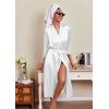 Ekouaer Silk Robes for Women Long Satin Bride Bridesmaid Wedding Party Robes Lightweight Sexy Sleepwear with Pockets(White)