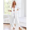 Ekouaer Silk Robes for Women Long Satin Bride Bridesmaid Wedding Party Robes Lightweight Sexy Sleepwear with Pockets(White)