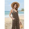 Ekouaer Wide Leg Jumpsuits for Women Casual Overalls Sleeveless Vacation Outfits One Piece Boho Printed Romper with Pocket(Floral Brown)
