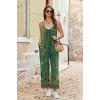 Ekouaer Wide Leg Jumpsuits for Women Casual Overalls Sleeveless Vacation Outfits One Piece Boho Printed Romper with Pocket(Floral Ice Green)