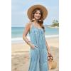 Ekouaer Wide Leg Jumpsuits for Women Casual Overalls Sleeveless Vacation Outfits One Piece Boho Printed Romper with Pocket(Floral Light Blue)