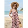 Ekouaer Wide Leg Jumpsuits for Women Casual Overalls Sleeveless Vacation Outfits One Piece Boho Printed Romper with Pocket(Floral Print 2)