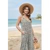 Ekouaer Wide Leg Jumpsuits for Women Casual Overalls Sleeveless Vacation Outfits One Piece Boho Printed Romper with Pocket(White Print)