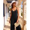Ekouaer Women Jumpsuits Casual Boho Overalls Sleeveless Spaghetti Strap Long Pants Romper with Pockets(Black)