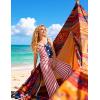 Ekouaer Women Jumpsuits Casual Boho Overalls Sleeveless Spaghetti Strap Long Pants Romper with Pockets(Flag American)