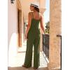 Ekouaer Women Jumpsuits Casual Boho Overalls Sleeveless Spaghetti Strap Long Pants Romper with Pockets(Green)
