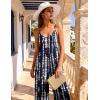 Ekouaer Women Jumpsuits Casual Boho Overalls Sleeveless Spaghetti Strap Long Pants Romper with Pockets(Tie Dye Black White)