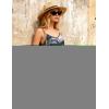Ekouaer Women Jumpsuits Casual Boho Overalls Sleeveless Spaghetti Strap Long Pants Romper with Pockets(Tie Dye Grey Pink)