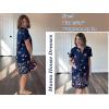 Ekouaer Women Robes Lightweight House Coat Short Sleeve Floral Print Mumu House Dresses with Pockets Zipper Nightgowns(Butterfly and Flower)