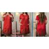 Ekouaer Women Robes Lightweight House Coat Short Sleeve Floral Print Mumu House Dresses with Pockets Zipper Nightgowns(Floral Red)