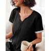 Ekouaer Women Zipper Robe Waffle Short Sleeve Bathrobes Lightweight Knee Length Housecoat with Pockets S-3XL(Black)