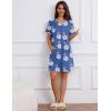 Ekouaer Women Zipper Robe Waffle Short Sleeve Bathrobes Lightweight Knee Length Housecoat with Pockets S-3XL(Leopard Flower)