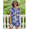 Ekouaer Women Zipper Robe Waffle Short Sleeve Bathrobes Lightweight Knee Length Housecoat with Pockets S-3XL(Leopard Flower)