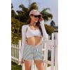 Ekouaer Womens 2 Pack Pajama Shorts Comfy Lounge Bottom Y2k Printed Sleep Short with Pockets Pj Bottoms S-XXL(Black Stripe/Grey Stripe)