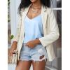 Ekouaer Womens 2-Pack Silk Satin Camisole Tank Top V Neck Sexy Cross Back Spaghetti Strap Cami Sleeveless Lounge Tops S-XXL(1-light Blue)