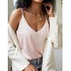 Ekouaer Womens 2-Pack Silk Satin Camisole Tank Top V Neck Sexy Cross Back Spaghetti Strap Cami Sleeveless Lounge Tops S-XXL(Black+champagne)