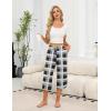 Ekouaer Womens Pajama Pants Capri Wide Leg lounge Pj Pants Summer Comfy Drawstring Pajama Bottoms with Pockets(Black Plaid)