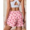 Ekouaer Women’s Pajama Shorts Elastic Waist Sleep Shorts Stylish Lounge Shorts Casual Comfy Sweat Shorts(Cherry)