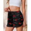 Ekouaer Women’s Pajama Shorts Elastic Waist Sleep Shorts Stylish Lounge Shorts Casual Comfy Sweat Shorts(Love)