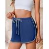 Ekouaer Women’s Pajama Shorts Elastic Waist Sleep Shorts Stylish Lounge Shorts Casual Comfy Sweat Shorts(Navy Blue)