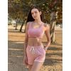 Ekouaer Women’s Pajama Shorts Elastic Waist Sleep Shorts Stylish Lounge Shorts Casual Comfy Sweat Shorts(Pink)