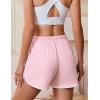 Ekouaer Women’s Pajama Shorts Elastic Waist Sleep Shorts Stylish Lounge Shorts Casual Comfy Sweat Shorts(Pink)