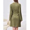 Ekouaer Women’s Robes Short Plush Bathrobe Knee Length Warm Soft Jacquard Robe Winter House Coat with Pockets S-XXL(Green)