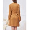 Ekouaer Women’s Robes Short Plush Bathrobe Knee Length Warm Soft Jacquard Robe Winter House Coat with Pockets S-XXL(Khaki)