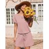 Ekouaer Womens Romper 2026 Summer Casual Short Jumpsuits Beach Vacation Clothes with Pockets(Dirty Pink)
