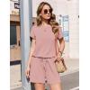 Ekouaer Womens Romper 2026 Summer Casual Short Jumpsuits Beach Vacation Clothes with Pockets(Dirty Pink)