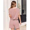 Ekouaer Womens Romper 2026 Summer Casual Short Jumpsuits Beach Vacation Clothes with Pockets(Dirty Pink)