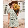 Ekouaer Womens Romper 2026 Summer Casual Short Jumpsuits Beach Vacation Clothes with Pockets(Floral Blue)