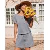 Ekouaer Womens Romper 2026 Summer Casual Short Jumpsuits Beach Vacation Clothes with Pockets(Light Gray)