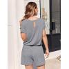 Ekouaer Womens Romper 2026 Summer Casual Short Jumpsuits Beach Vacation Clothes with Pockets(Light Gray)
