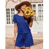 Ekouaer Womens Romper 2026 Summer Casual Short Jumpsuits Beach Vacation Clothes with Pockets(Royal Blue)