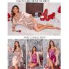 Ekouaer Women’s Satin Robe Valentines Lingerie for Women Kimono Bathrobe Short Ruffle Belted Robes Bridesmaids Sleepwear(01pastel Pink)