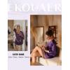Ekouaer Women’s Satin Robe Valentines Lingerie for Women Kimono Bathrobe Short Ruffle Belted Robes Bridesmaids Sleepwear(Deep Purple)