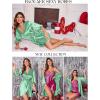 Ekouaer Women’s Satin Robe Valentines Lingerie for Women Kimono Bathrobe Short Ruffle Belted Robes Bridesmaids Sleepwear(Ice Green)