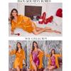 Ekouaer Women’s Satin Robe Valentines Lingerie for Women Kimono Bathrobe Short Ruffle Belted Robes Bridesmaids Sleepwear(Orange)