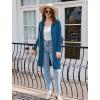 Ekouaer Women’s Zipper Robes Long Sleeves Bathobe Soft House Coat Sleepwear Knee Length Loungewear with Pockets S-XXL(Navy Blue)