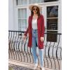 Ekouaer Women’s Zipper Robes Long Sleeves Bathobe Soft House Coat Sleepwear Knee Length Loungewear with Pockets S-XXL(Wine Red)