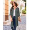 Ekouaer Zip Up Robes for Women Short Waffle Bathrobe Lightweight house coat 3/4 Sleeve Soft Nightgown with Pockets S-3XL(Army Green)