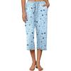EKOUAER Womens Capri Pajama Pants Wide Leg Lounge Sleep Pants Soft Comfy Drawstring Pj Bottoms with Pockets(Blue Moon)
