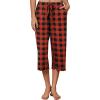 EKOUAER Womens Capri Pajama Pants Wide Leg Lounge Sleep Pants Soft Comfy Drawstring Pj Bottoms with Pockets(Buffalo Plaid)