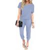 Ekouaer Jumpsuits for Women Dressy Summer Romper Casual Spring Vacation Outfits 2026 One Piece Travel Clothes(Blue)