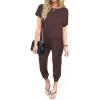 Ekouaer Jumpsuits for Women Dressy Summer Romper Casual Spring Vacation Outfits 2026 One Piece Travel Clothes(Brown)